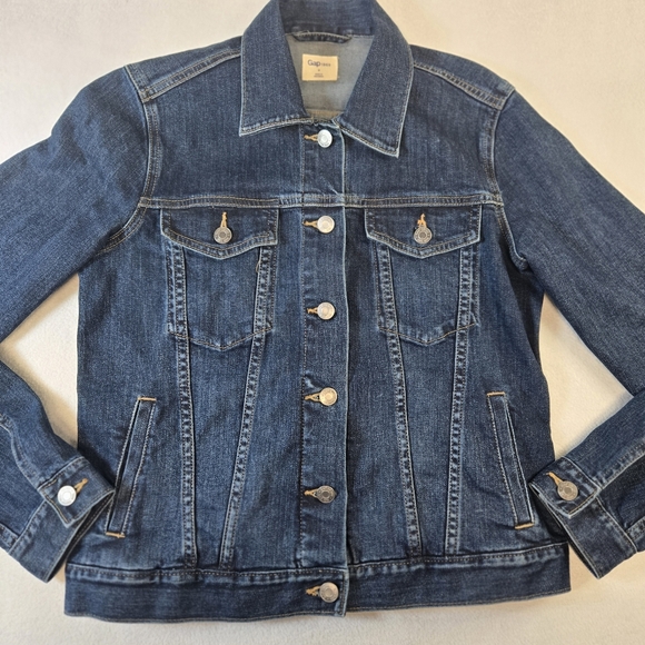 GAP Jackets & Blazers - Gap 1969 Women's Icon Denim Jean Jacket Dark Wash, 99% Cotton, Small